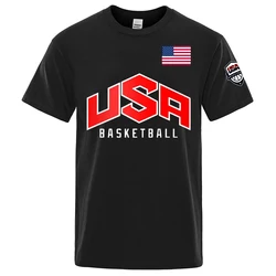 USA Basketballer Printed T-Shirts Men Sport Oversized Short Sleeve Cotton Comfortable Tops Loose High Quality T Shirt Unisex