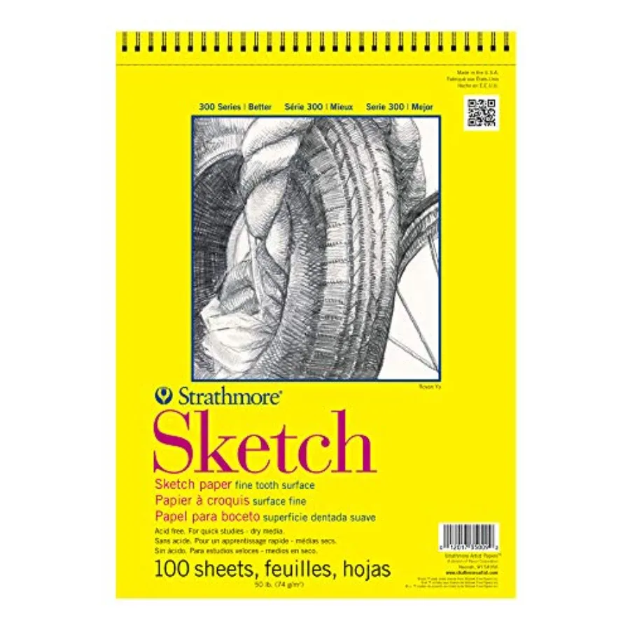 

300 Series Sketch Pad, 11x14 inch, 100 Sheets, Top Wire - Artist Sketchbook for Drawing, Illustration, Art Class Students