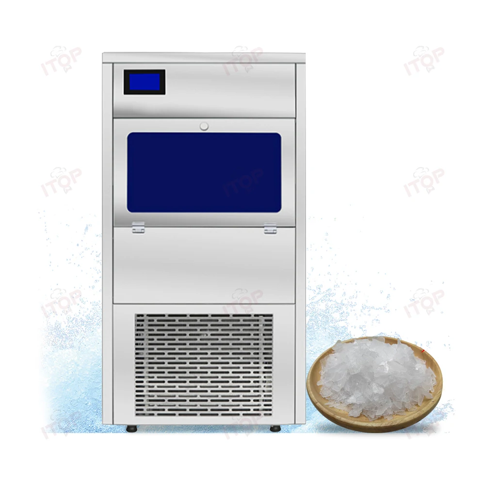 

Commercial 100kg/24h High-Capacity Snowflake Ice Machine Automatic Flake Ice Maker Sterilization Fresh Scalable Ice Production
