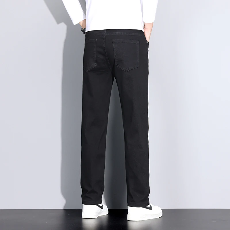 2025 New in Tall Men Clothes Sale Store Extra Long Denim Pants Straight Leg Black Jeans Length 114cm 115cm 115 190 Cm Thin Young