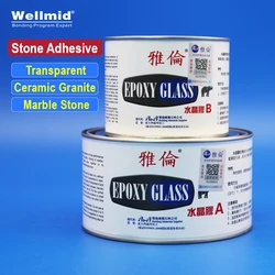 Stone Glue EPOXY GLASS Adhesive Bonding Ceramic Granite Marble Natural Synthetic Transparent Odourless Waterproof 3LB AB Glue