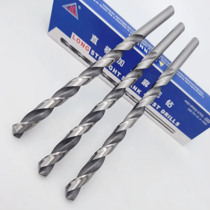 Broca alargada endurecida HSS M2 de 0,5-16mm, vástago recto de acero de alta velocidad, Extra largo, 60-500mm, para acero, Metal y madera