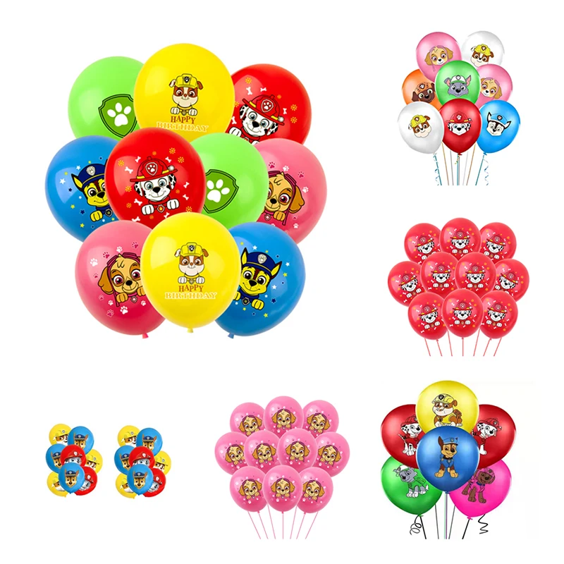 Cartoon Paw Patrol Themed Birthday Party Decoration Latex Balloons Anime Dog Kids Toys Halloween Christmas Supplies Home Decor