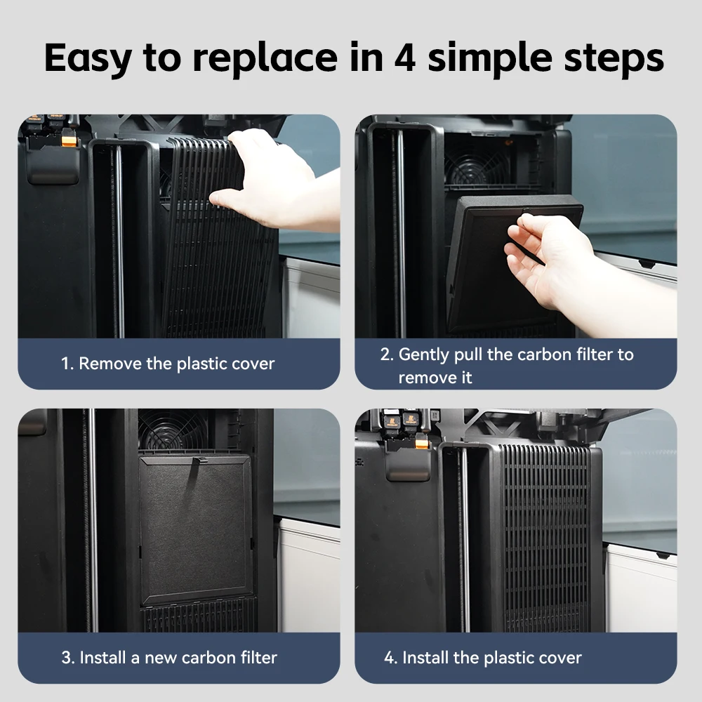 Para Bambu Lab HEPA 13 + G4 + Filtro de ar combinado de carvão ativado Ultra para impressoras 3D da série H2D Substituição OEM