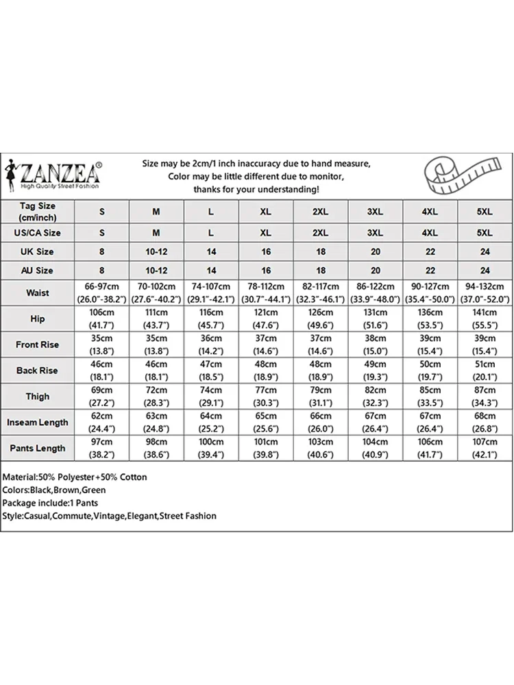 ZANZEA Women Wide Leg Pants Vintage Gingham Elastic Waist Casual Loose Checked Ankle-Length Trousers Everyday Wear Woman Clothes