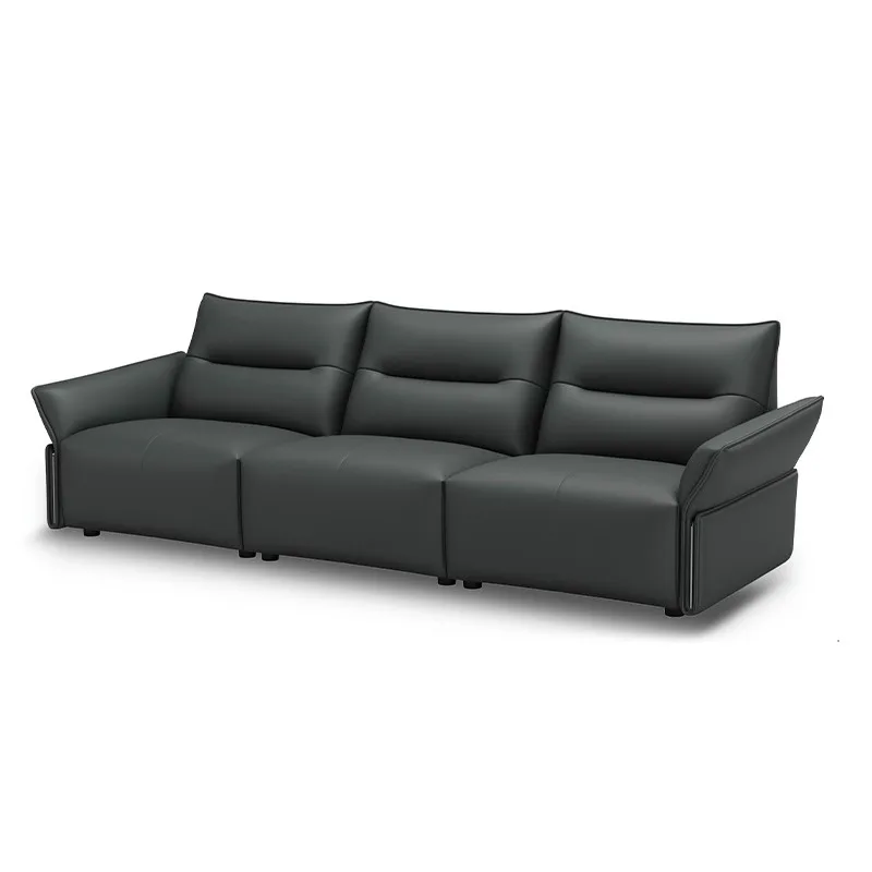 

Italian, minimalist, leather, sofa, straight row, modern, living room, combination