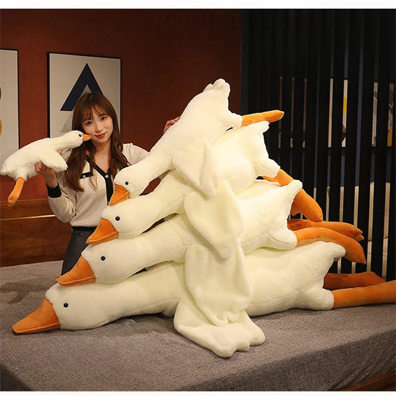 

Кавайная плюшевая игрушка, мягкая кукла, пушистая подушка в виде гуся, милый кролик, мех, большой гусь, приятное животное для детей, подарок на день рождения, Рождество для девочек