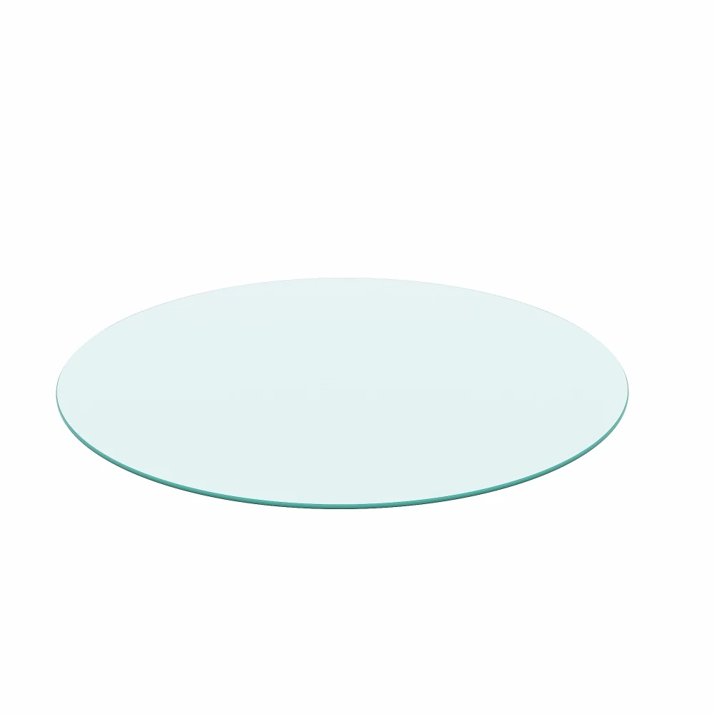 

20" Inch Round Tempered Glass Table Top Clear Glass 1/4" Inch Thick Round Polished Edge