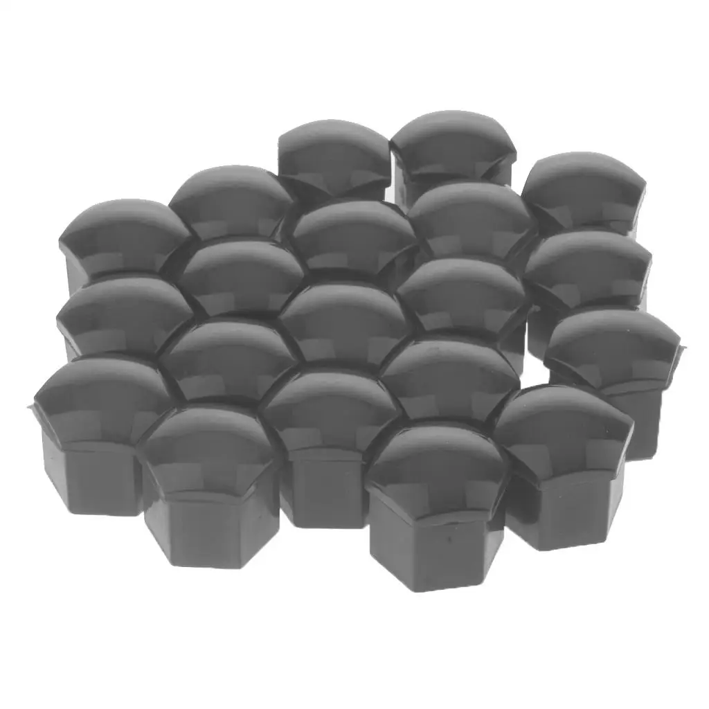 10x 20Pcs 19mm Hexagonal Socket Car Wheel Hub Screw Cover for Universal Vehicles