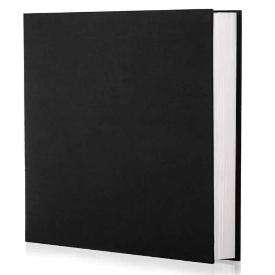 Photo Album Self Adhesive Scrapbook Album for 4×6 Pictures DIY Magnetic Linen Cover Album 30 Blank Pages for Family Wedding, Bi
