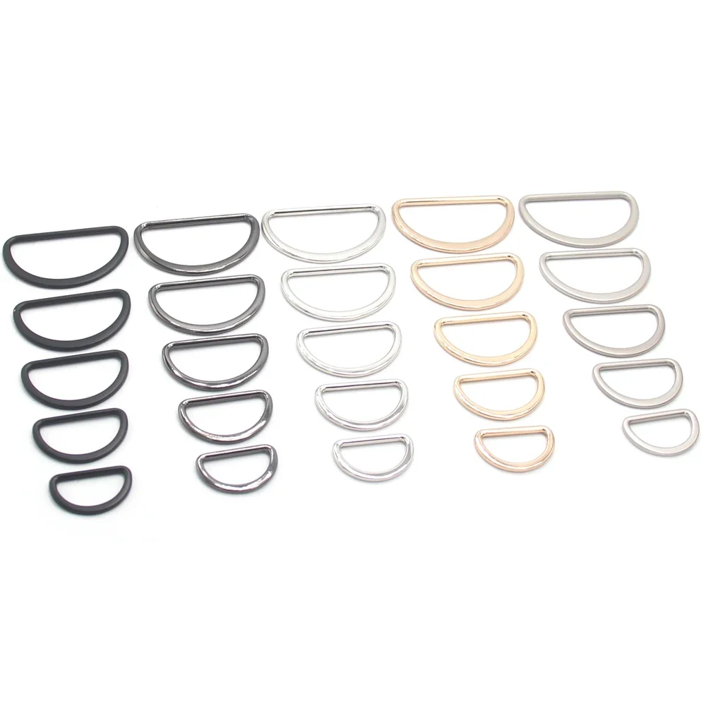 HENGC D Ring Gold Metal Buckles Alloy Buckle Clasp Web For Leather Belt Shoes Bags Garment Sewing Crafts 20/25/30/35/40mm