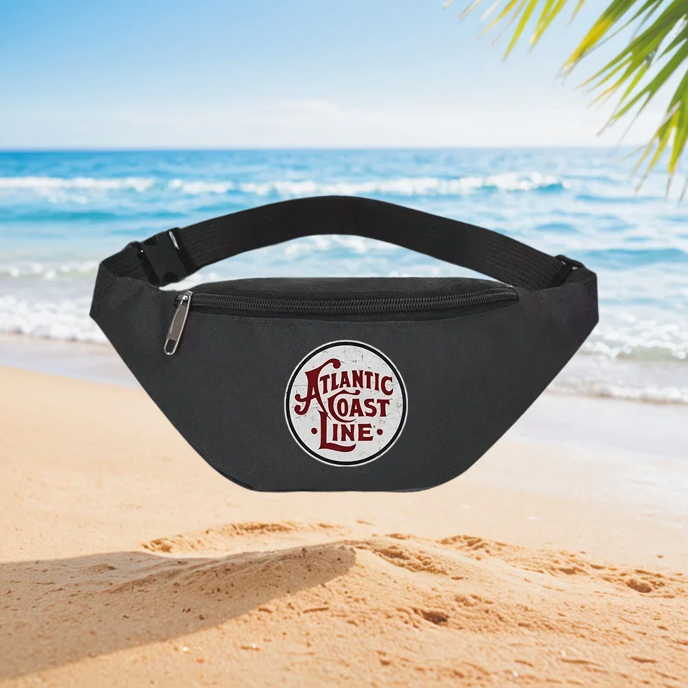 Atlantic Coast Line Railroad Vintage Sign Waist Backpack Crossbody Chest Bag Street Casual Sporty Fashionable Simple Unique Prin