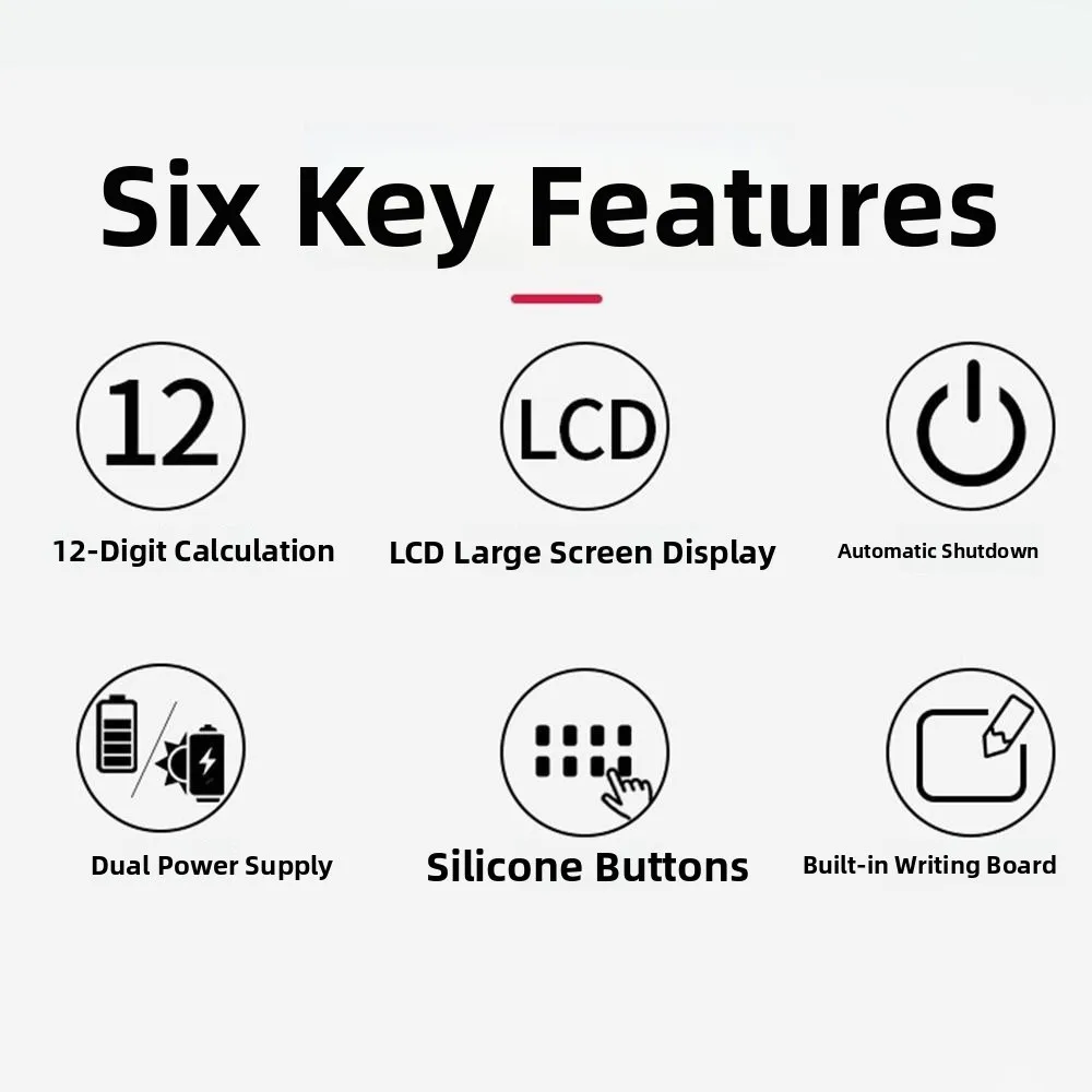 2in1 آلة حاسبة علمية قابلة للطي وقابلة للمسح مكتب LCD لوحة الرسم 12 رقمًا عرض لوح كتابة رقمي متعدد الوظائف