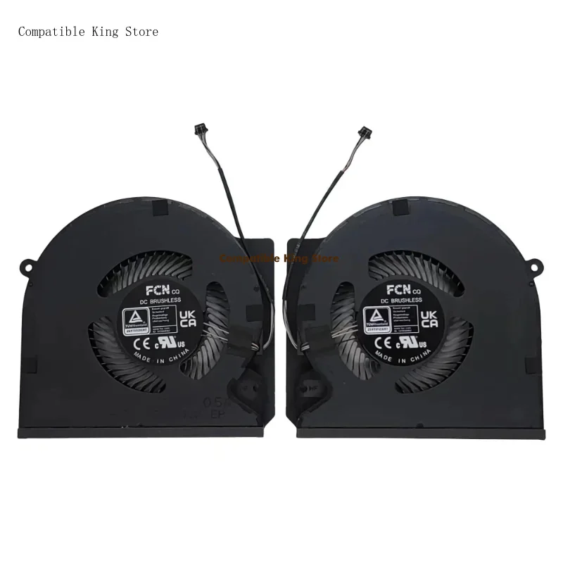 d+New CPU+GPU Cooling Fan for Razer Blade 16 RZ09-0483 RZ09-0483TEH3 Series 16 Inch Gaming FQDA DFS5K22B05673K FQDB DC5V 0.5A