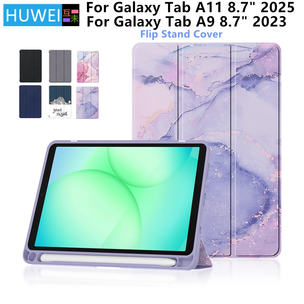 

Case For Samsung Galaxy Tab A11 8.7 inch SM-X130 SM-X133 SM-X135N 2025 Tablet Flip Stand Cover for Galaxy Tab A9 8.7 X110 X115