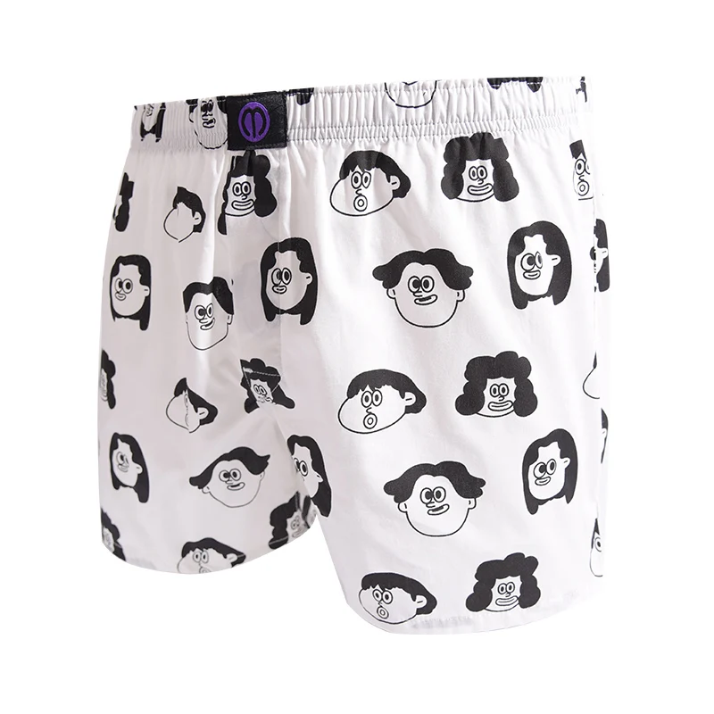 Pure Cotton Panties Cartoon Avatar Dog For Men And Women Pattern Comfortable Breathable Shorts For Home Leisure