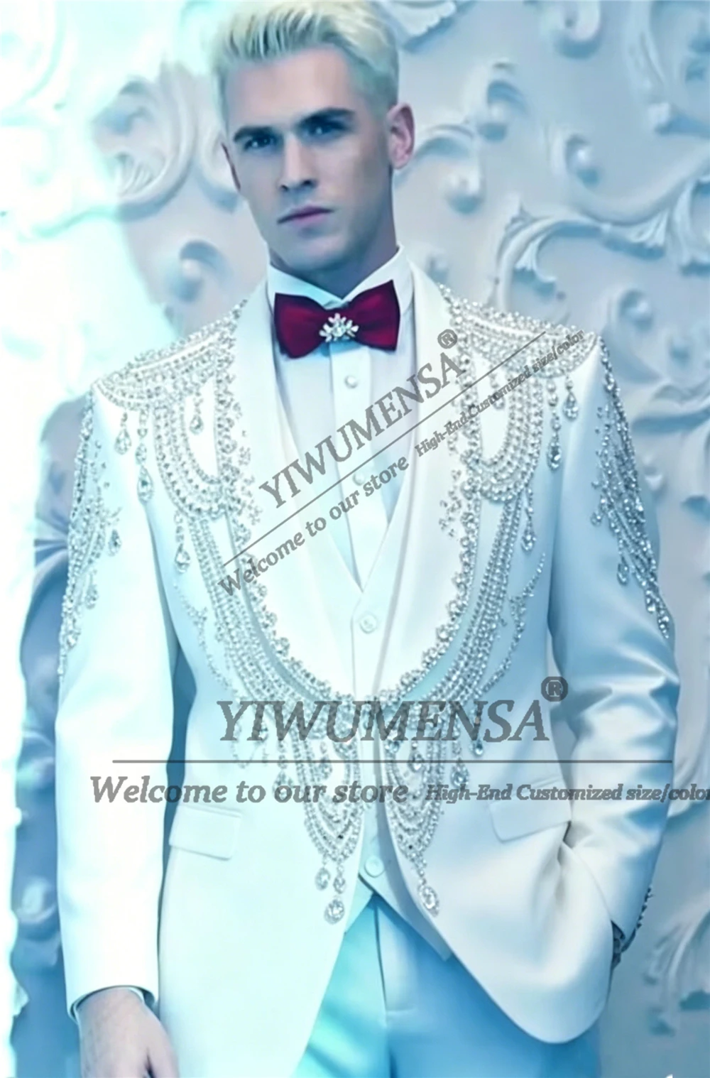 Trajes Masculinos com Cristais - Men Formal Wear Fashion avaliação e preço