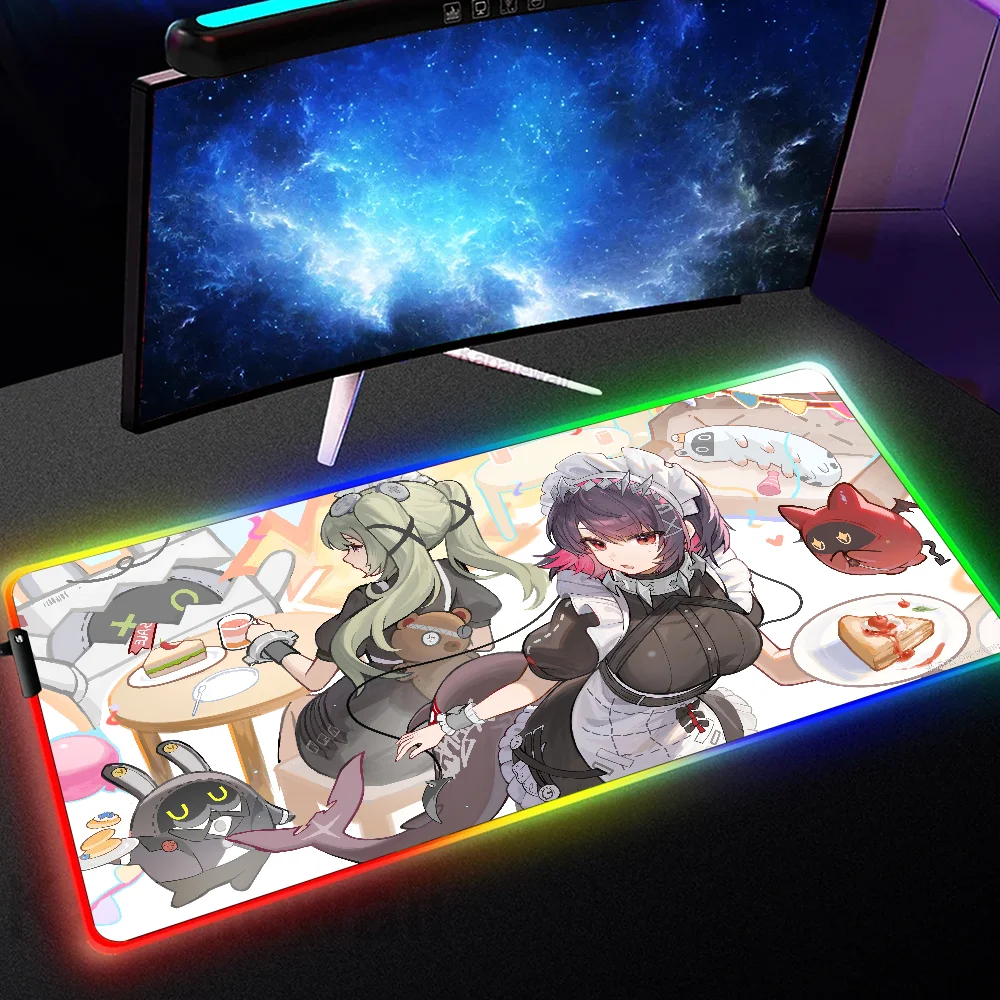 Anime RGB Mouse Pad, Rgb Mouse Pad, Anby Derama, Zenless, Zero Zone, Laptop Mat, 900x400, Teclado Backlit, Gamer Girl Table Pads, HD, CS Go