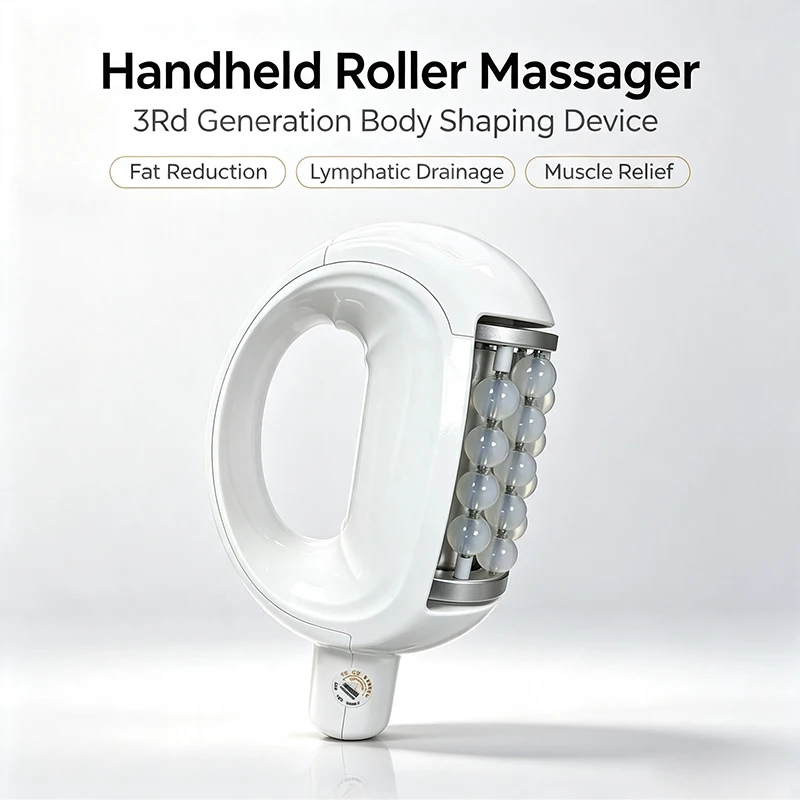 3Rd Gen Compressed Micro Vibration Roller Massager 900RPM Adjustable Speed Lymphatic Drainage Cellulite Reduction Weight Loss