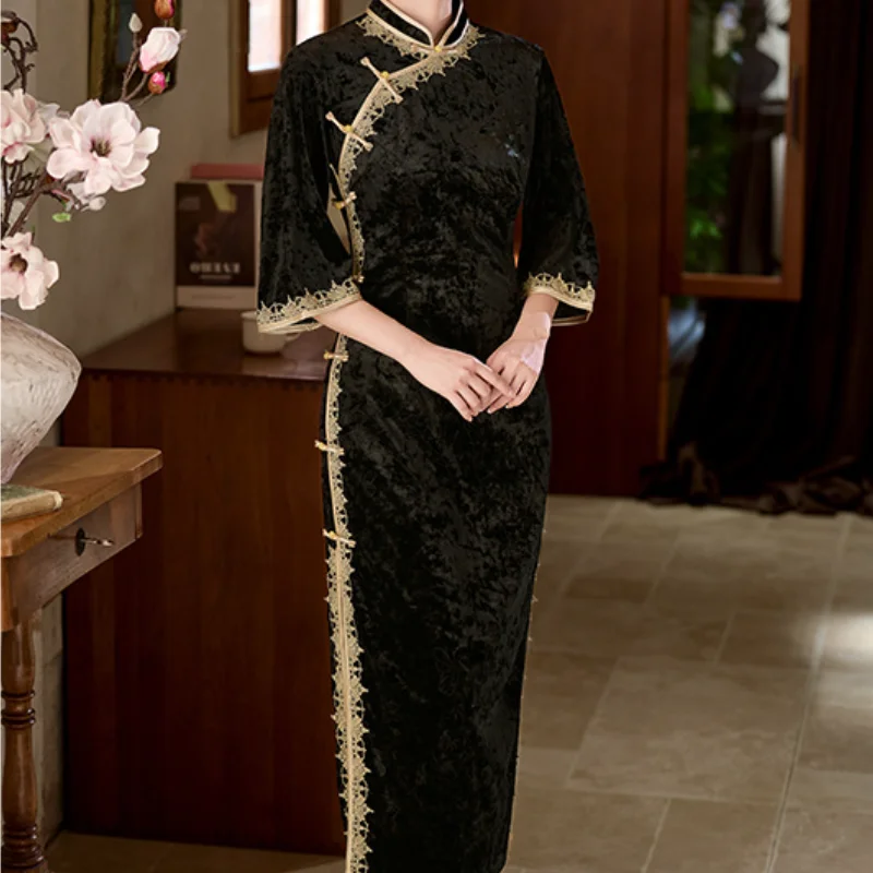 robe-de-soiree-elegante-en-velours-patchwork-et-dentelle-pour-femme-style-qipao-cheongsam-col-mandarin-automne-hiver-grande-taille-3xl