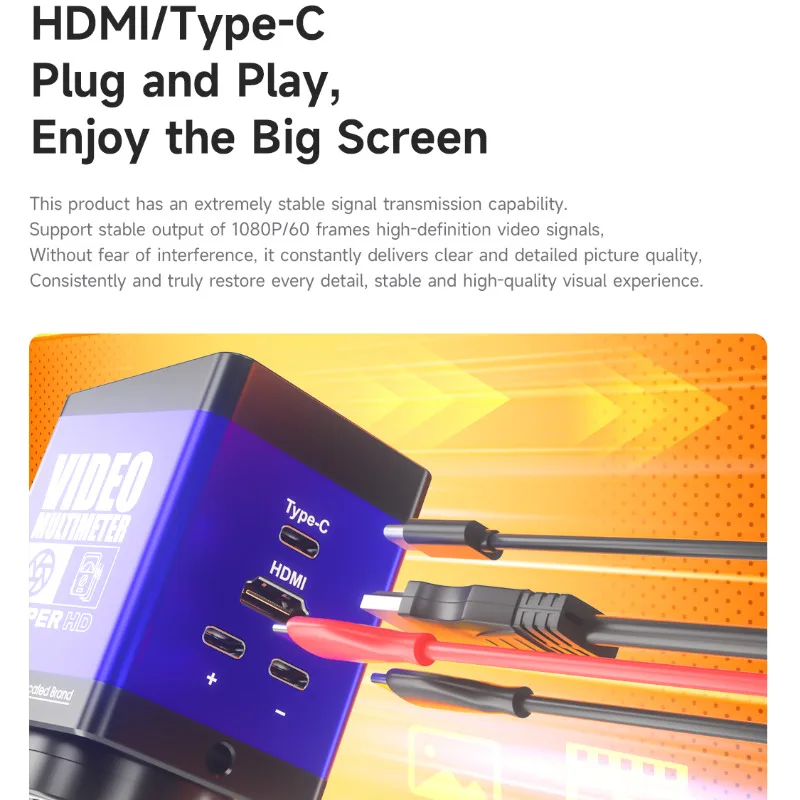 メカニック 38MP HDMI 顕微鏡カメラ マルチメーターペン付き デュアルディスプレイ同期画面 PCB 溶接および電気ビデオ測定用