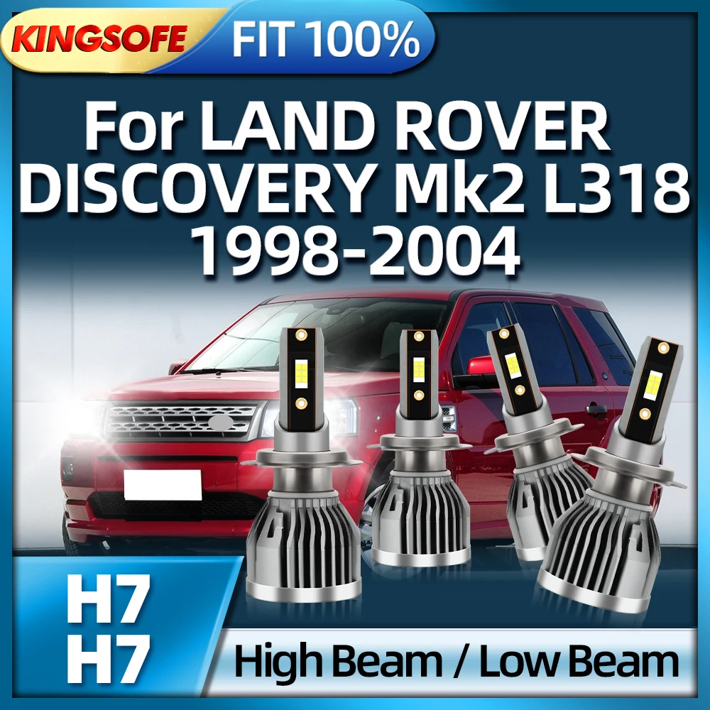 

KINGSOFE H7 Led Car Headlight Bulbs 26000LM Lights For LAND ROVER DISCOVERY Mk2 L318 1998 1999 2000 2001 2002 2003 2004