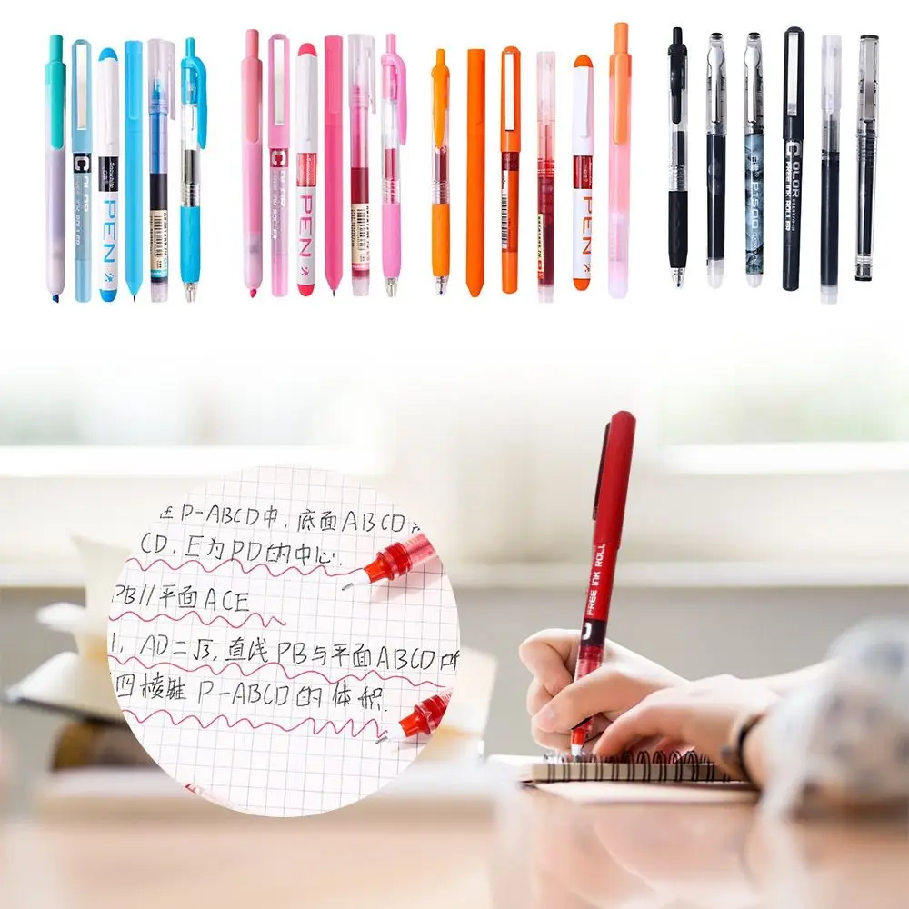 6pcs/set Creative Quick-Drying Ink Gel Pen Student Specific ST Tip Highlighter Pen Set 0.5mm Ballpoint Pen School Office