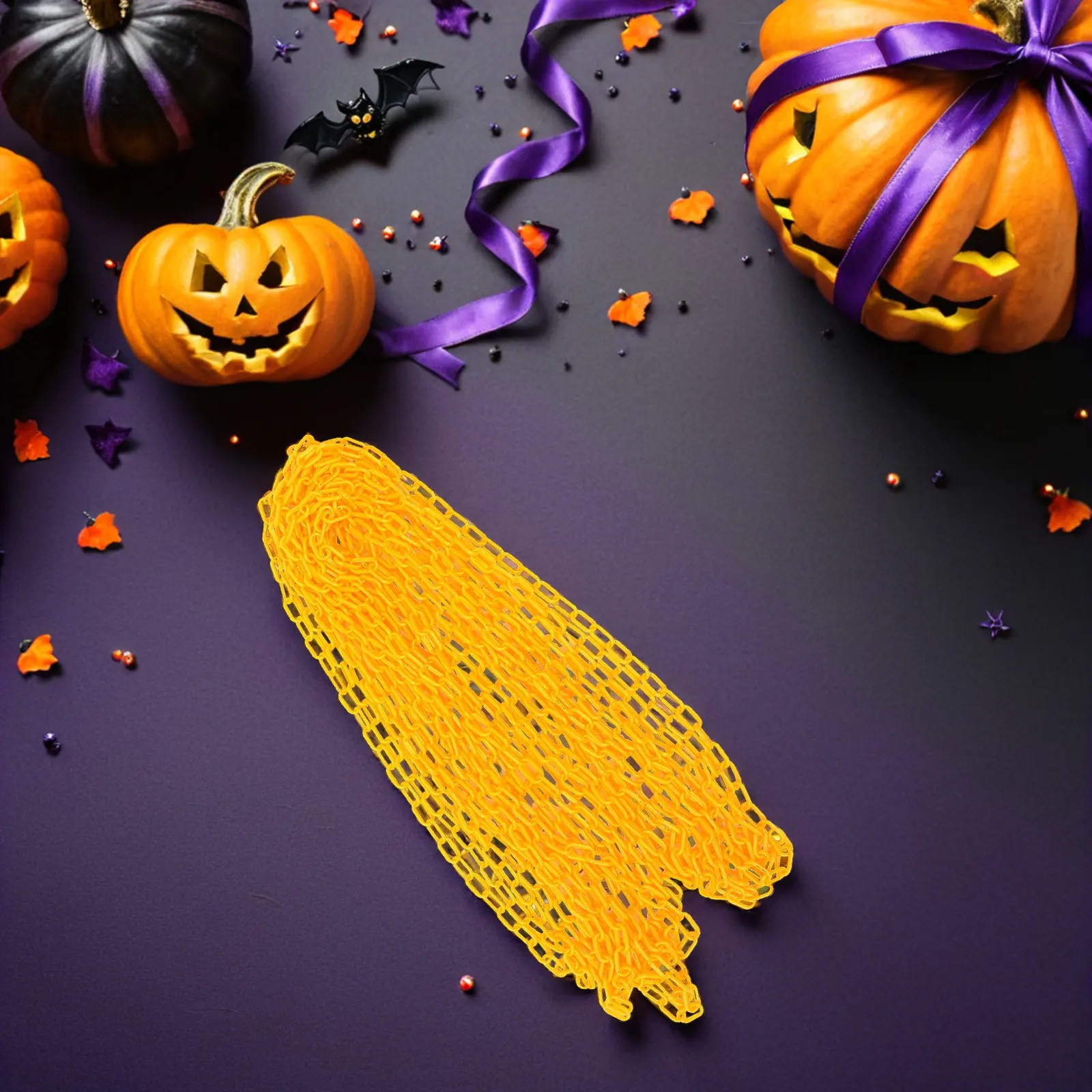 5M Yellow Plastic Safety Chain for Boundary Marking Barricades Party Wedding Decoration Crowd Control Plastic Chain