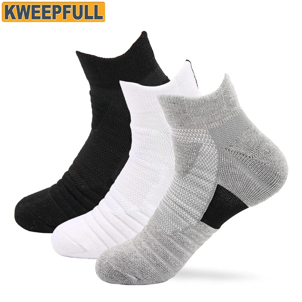 1Pair Adults Children Running Athletic Cushioned Ankle Socks, Low Cut Cushioned Anti-Blister Tab Sports Socks Men Women