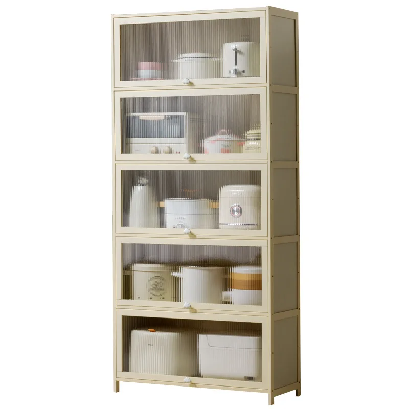 

Cream Wind Kitchen Shelf Floor-to-ceiling multi-layer shelf Household multi-functional storage shelf
