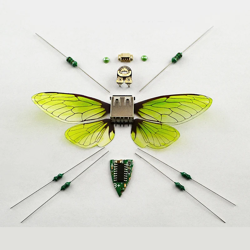 Modelo de cigarra, maquinaria de Metal, rompecabezas, juguetes científicos para niños, Kit de aprendizaje tecnológico STEM DIY, juguetes educativos