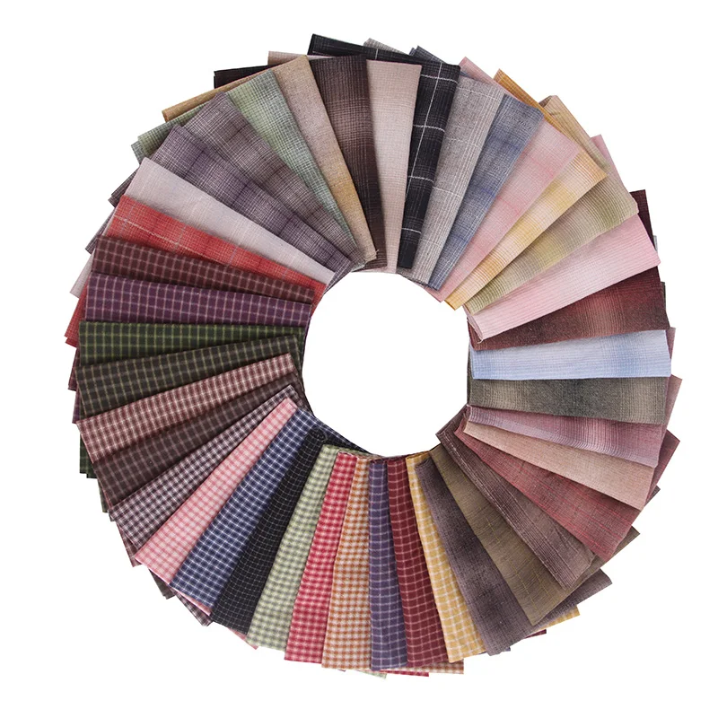 

Натуральная хлопковая ткань ручной работы для рукоделия, цветная, тканая, в виде маленьких квадратных лоскутов, для одежды кукол, в японском и корейском стиле