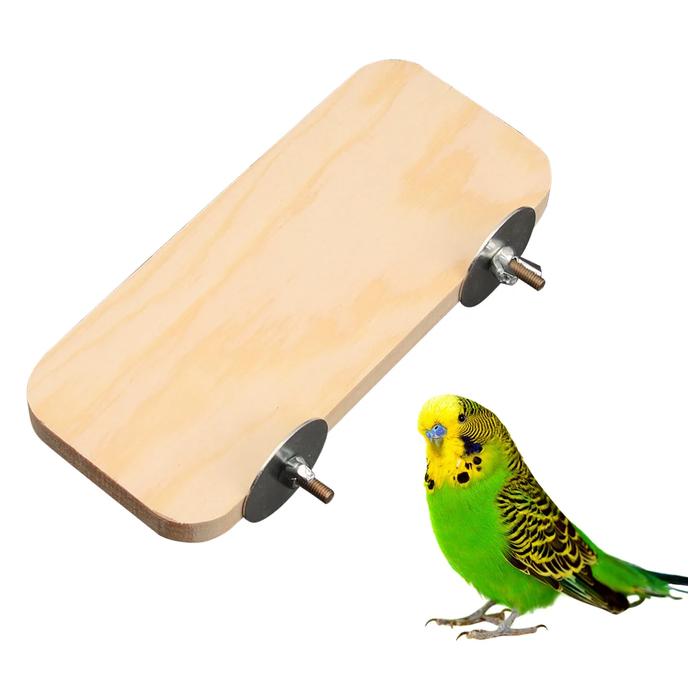 

Parrot Solid Wood Perch Hamster Accessories Bamboo Platform Safe Pet Toy for Birds Hamsters Small Animals Cage Play Area
