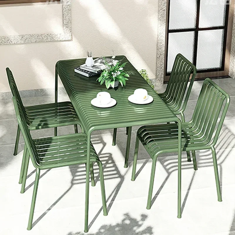 Elegant Modern Dining Table Garden Kitchen Luxury Dining Room 4 Chairs Office Custom Made Mesa Plegable Balcony Furniture