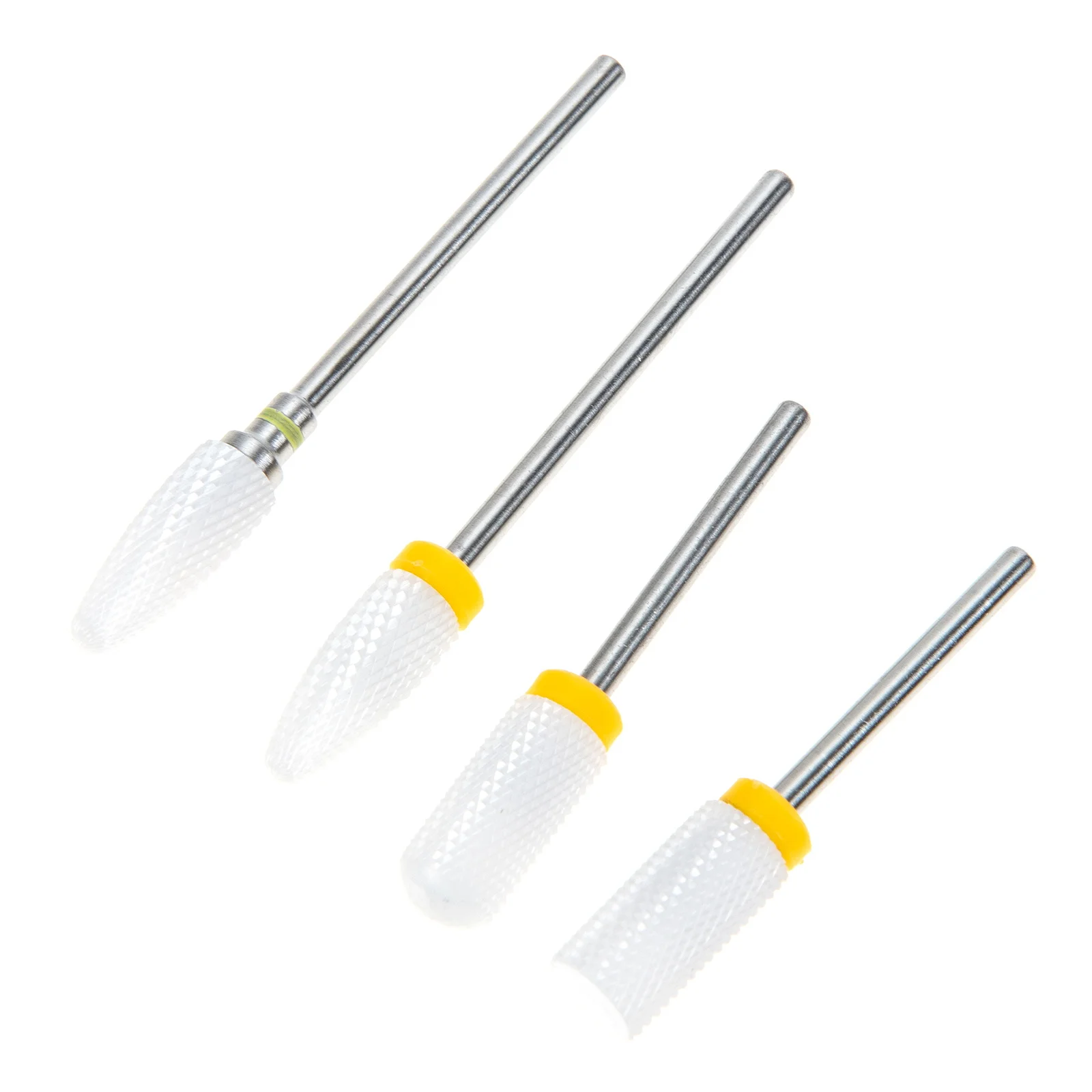 4 個プレミアムセラミックネイルドリルビットセット再利用可能な研削ヘッドジェルアクリルネイルマニキュアツールネイルアート機器