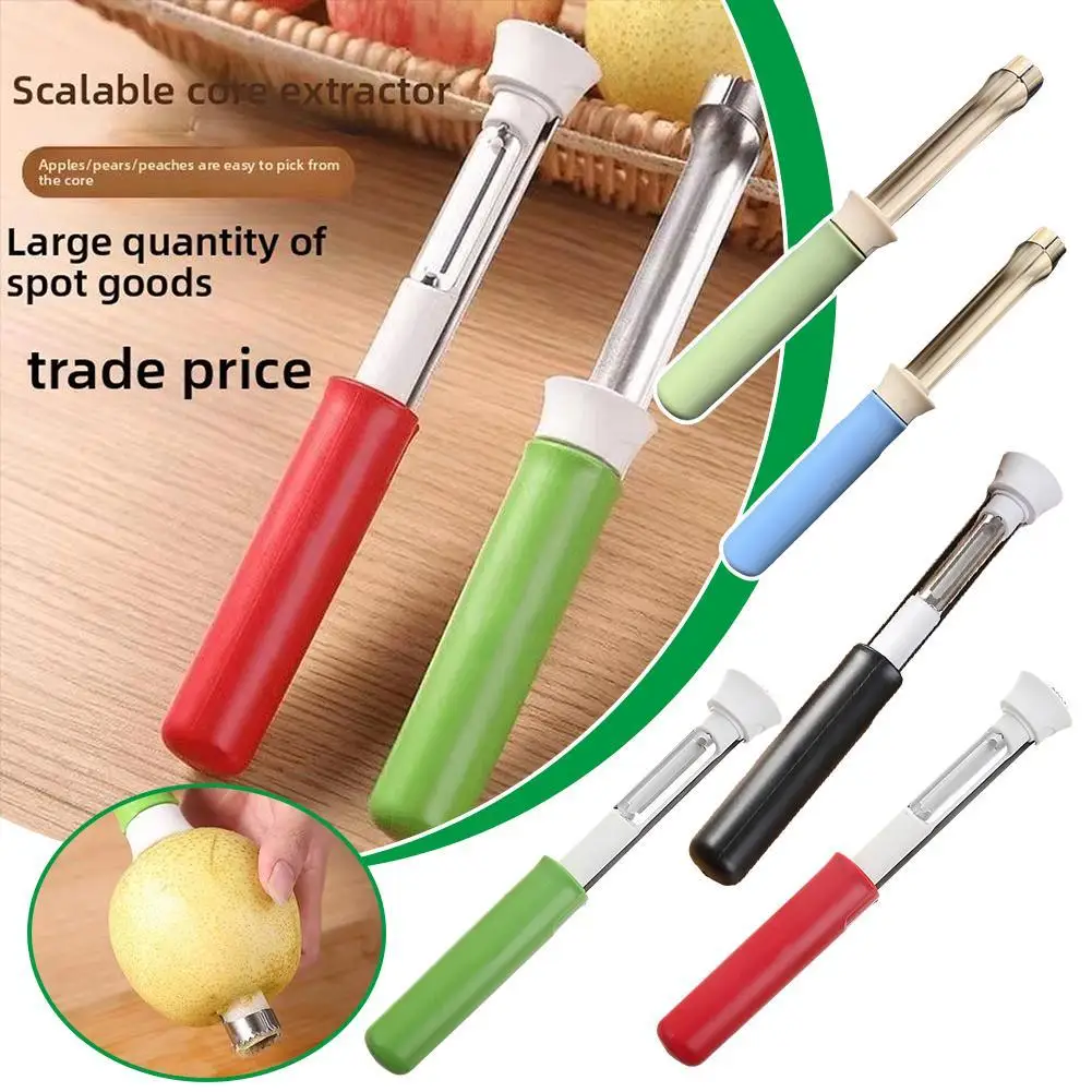 2 In 1 Stainless Steel Fruit Corer Peeler Apple Pear Seed Remover Vegetable Tool Apple Parer Kitchen Gadgets Tool