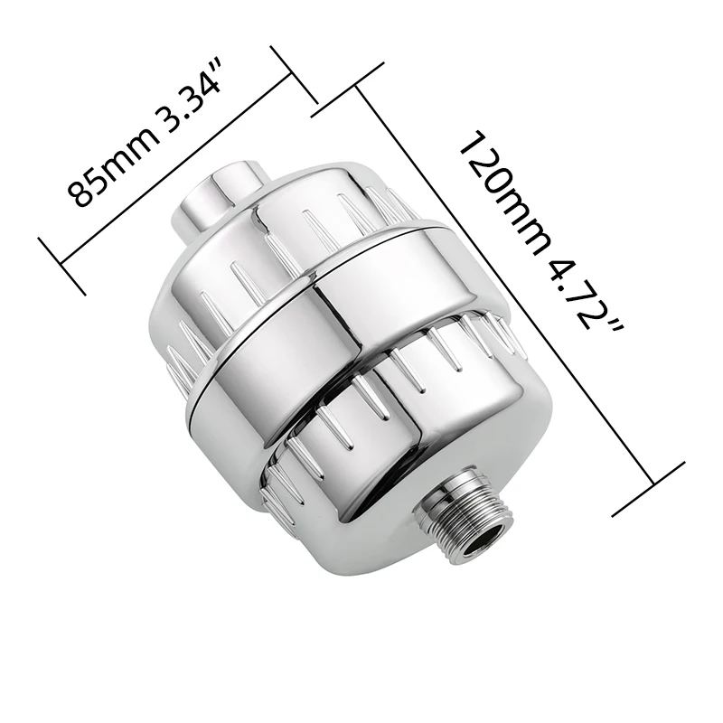 Ciencia 10-Stage Shower Head Filter High Output Chrome ORB Shower Filter Bathtub Faucet Water Filter Water Filter Cartridges