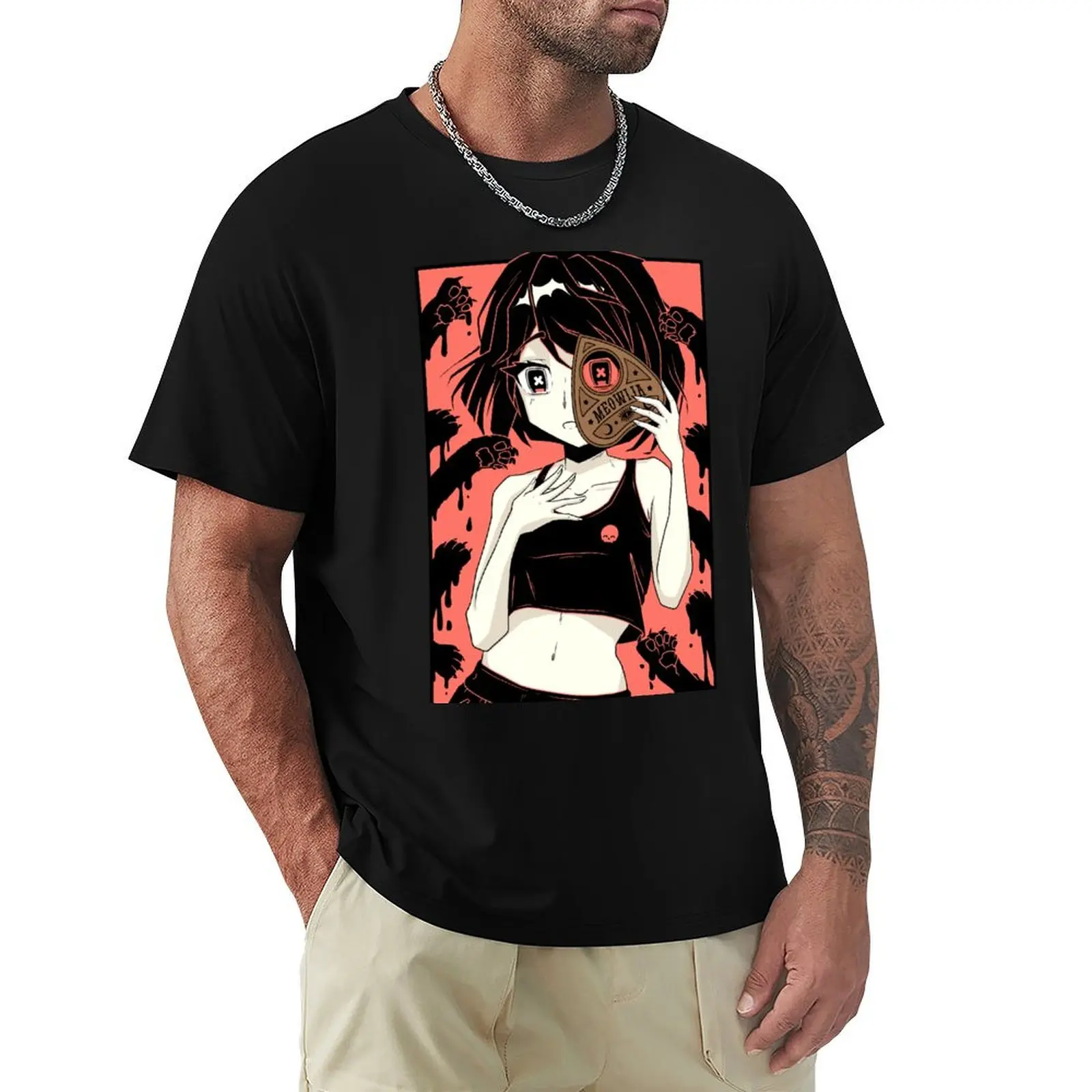Meowija Manga Cats - Kawaii Krypt T-Shirt funny t shirts dark humor T-Shirt