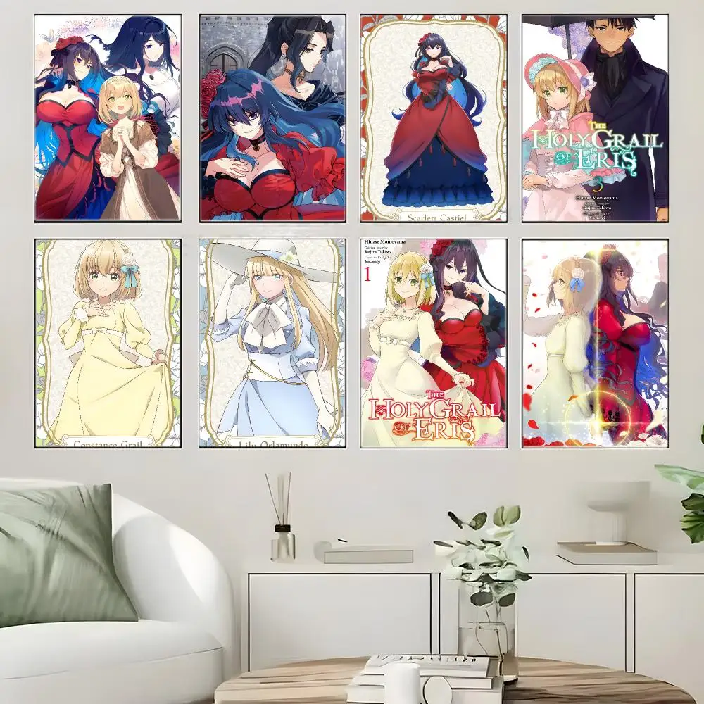 Mystery Anime T-The Holy Grail of Eris Poster  Self-adhesive Art Waterproof Paper Sticker Coffee House Bar Room Wall Decor