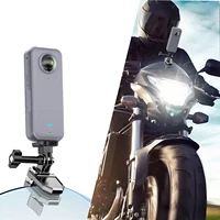 Abrazadera de montaje para parabrisas de motocicleta, Clip de aluminio para GoPro 13 12 Insta360 X5 X4 X3 Ace para DJI Osmo 360/Action 4 5, accesorios