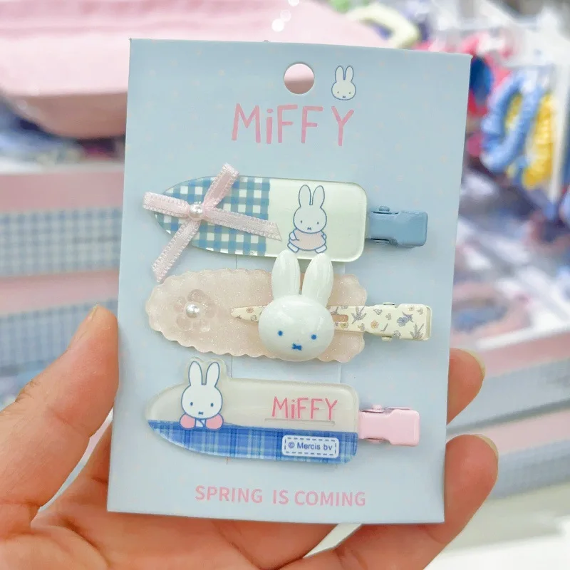 New Miffy rabbit bangs clip simple sweet photo decoration clip cartoon cute girl broken hair clip for girlfriends birthday gift view 4