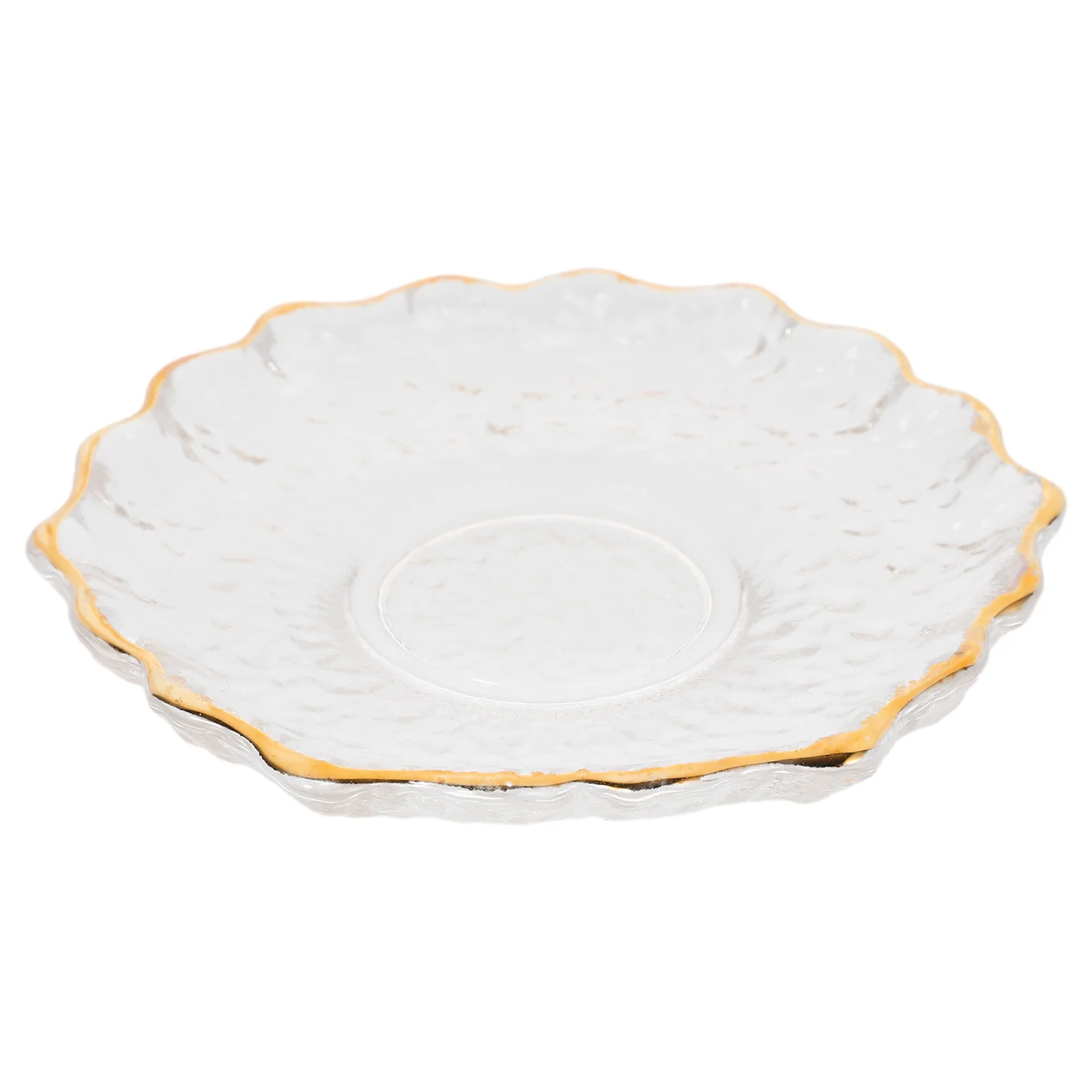 طبق شاي زجاجي، تصميم قاعدة شفافة سميكة مقاومة للحرارة للمنزل والمكتب وكوب القهوة وزجاج النبيذ #2