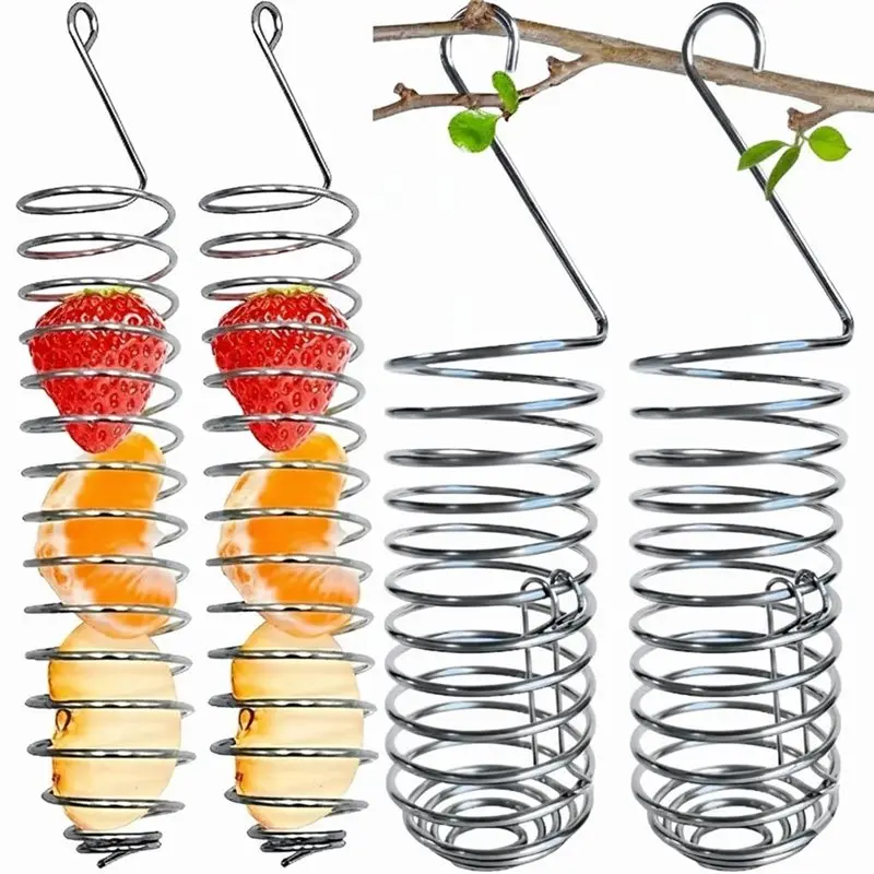 

Кормушка для птиц A93Z, 4 шт., из нержавеющей стали, для попугаев, корзина для овощей и фруктов, контейнер для корма, для дома