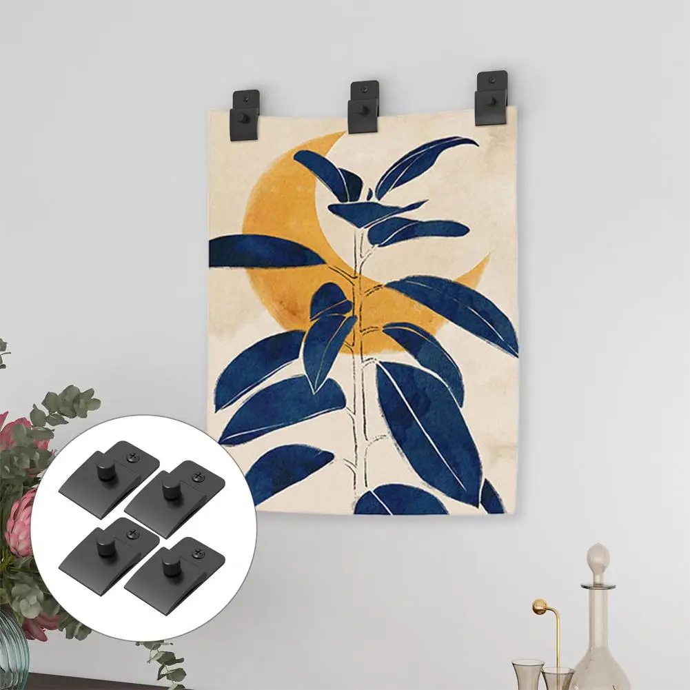 

Metal Rug Clips Metal Carpet Hanging Clips for Tapestries Blankets Easy Installation Wall Hangings Clamps with Screws for Wall