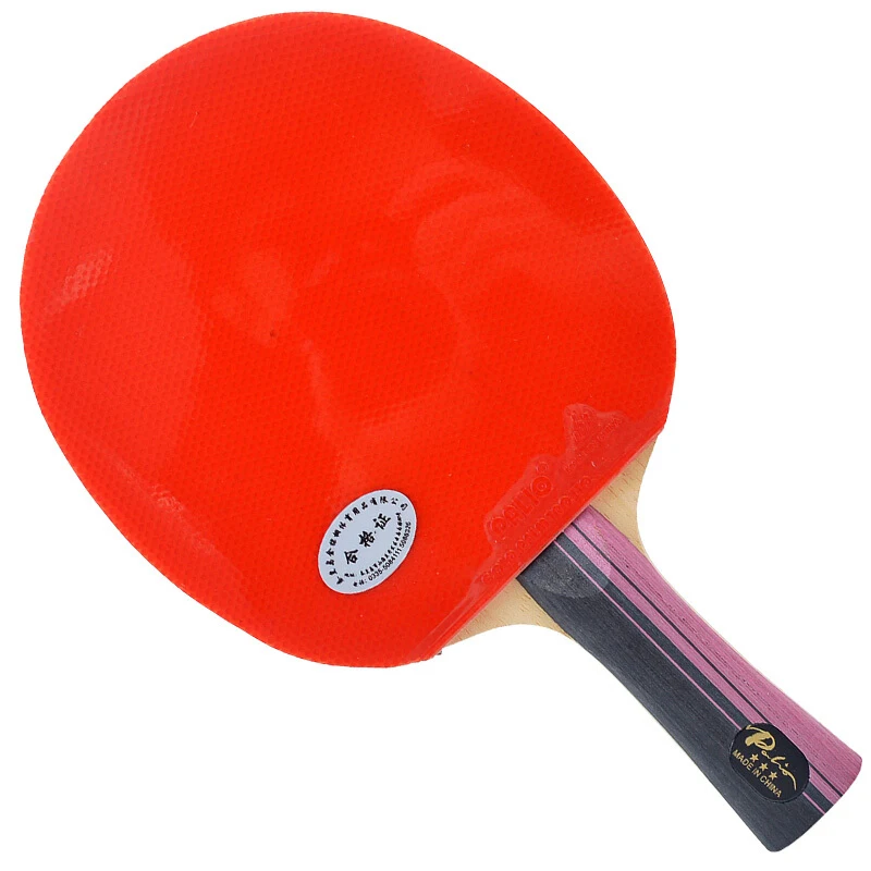 Racchetta da ping pong originale PALIO 3 stelle in carbonio con passante in gomma CJ8000 Mazza da ping pong offensiva con attacco rotante con borsa