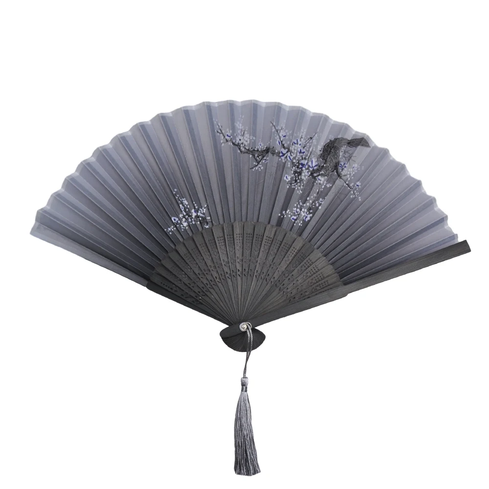 Faltender Handfächer für Hochzeiten, traditionelle chinesische japanische koreanische Kunst, Handwerk, Geschenk, Bambus, Raumtanz-Requisiten, Holzfächer, Heimdekorationen