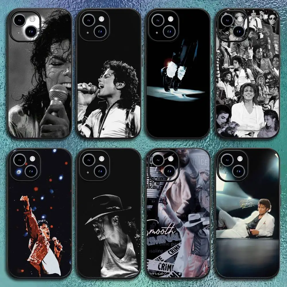 Capa de Celular Singer M-Michael J-Jackson para iPhone 17 16 15 11 12 14 13 Pro Max Mini X XR 7 Plus 17E Air à Prova de Choque Fundas