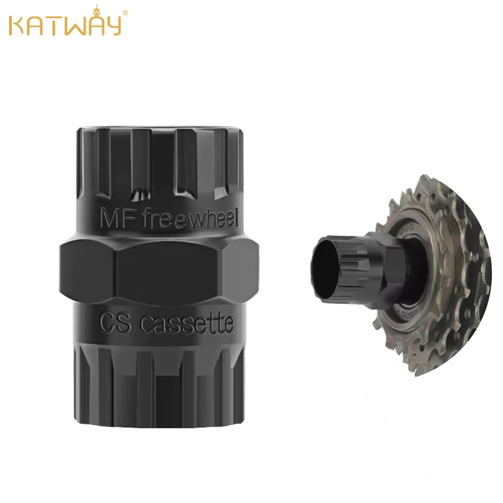 

KATWAY Wear-Resistant High Strength Steel Bike Flywheel Remover Socket Tool - Bicycle Cassette Flywheel Lockring Remove HH-AA455