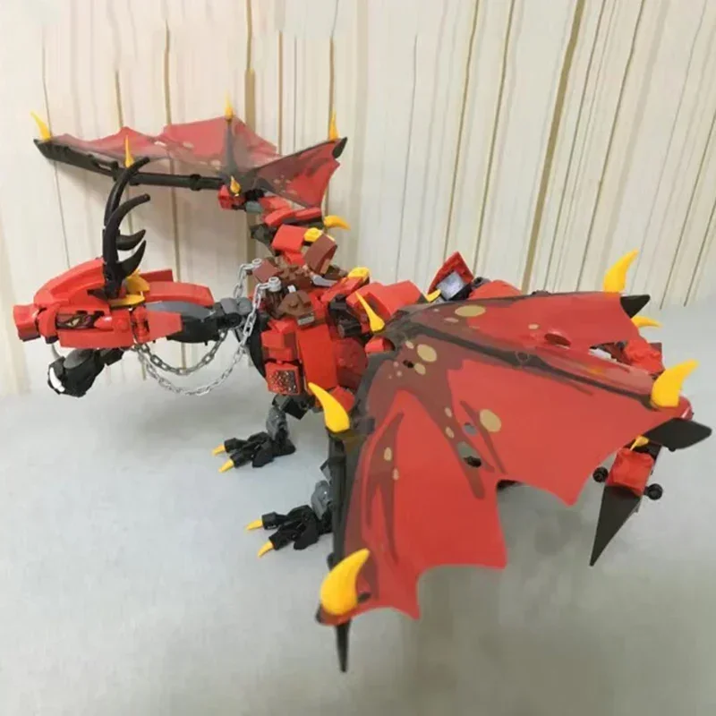 Cretive Firstbourne The Red Flame Dragon model Building Blocks Helicopter Aeroplan Toy for Birthday Christmas Gift