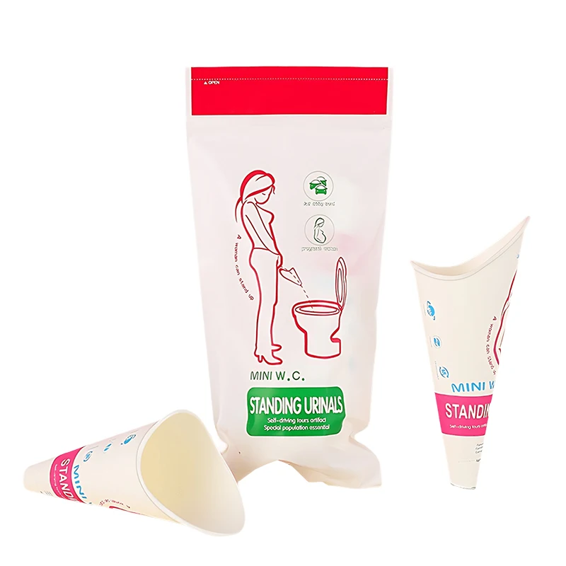 6/12PCS Female Paper Urine Funnel Standing Piss WC Portable Stand Urinal Paper for Woman Travel Hotel Toilet Outdoor Camping ZYF
